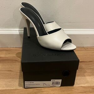 Tony Bianco Dove Nappa Heeled Mules